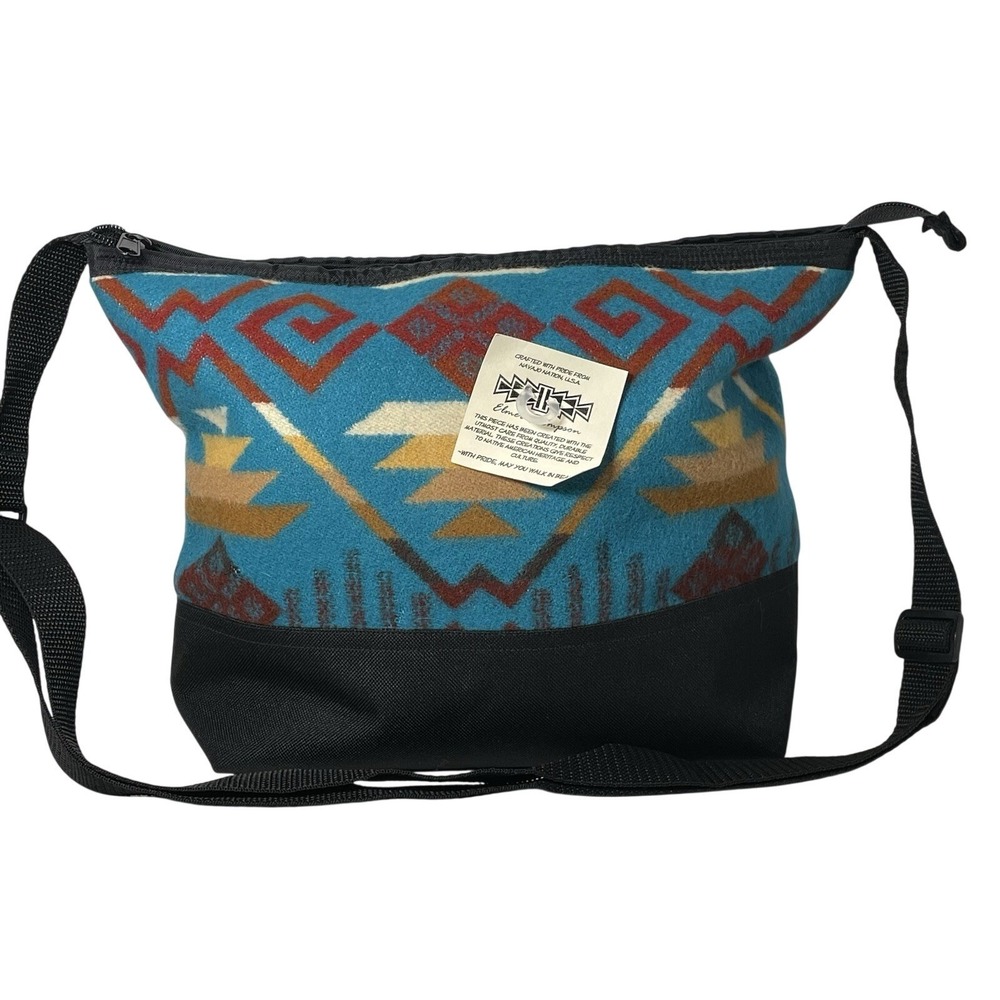 NEW with tag Vintage Elmer Thompson,   Navajo, Handmade Wool & Canvas  bag